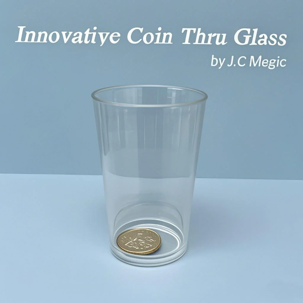 

Innovative Coin Thru Glass By J.C Magic Tricks Illusions Party Professional Magician Props