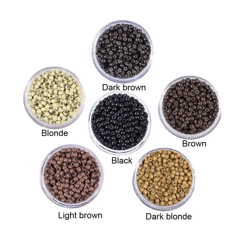 

500 шт. медных кольцевых бусин 3,0 мм, нано-кольцевые бусины с силиконовым покрытием, микро-кольцевые бусины для наращивания волос