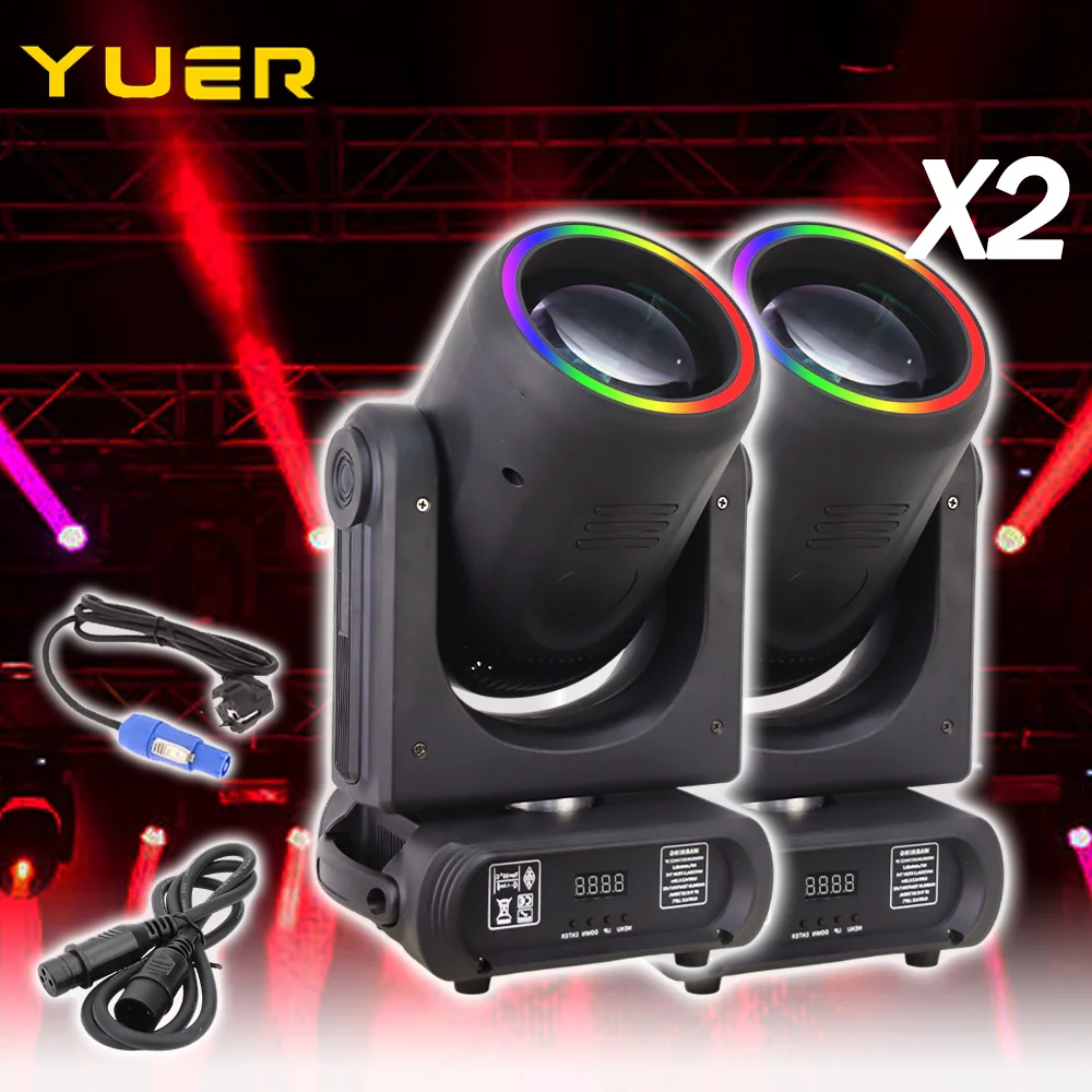 

Lot 2/4pcs 250W LED Beam light Moving head highbright 14 Gobos DMX rainbow Effect light for DJ Disco Party show Club Wedding