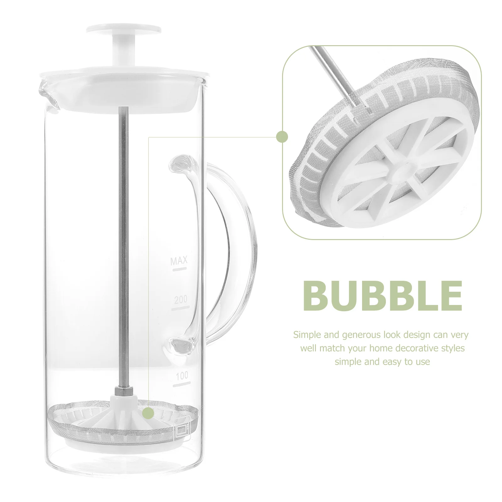 

Кастрюля для вспенивания молока, бытовой кофеварка для приготовления пузырей, ручной пенообразователь, стеклянный пресс, барботер