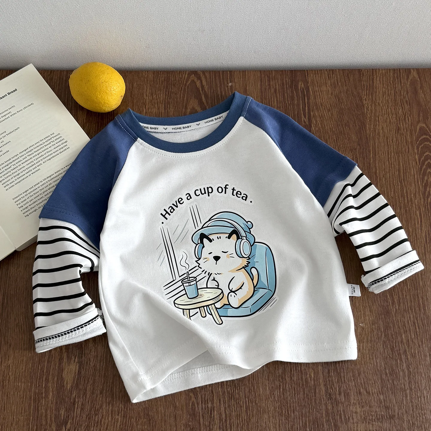 Cute Spring Autumn Cotton Long Sleeve T-shirt Kids Tees Casual Base Shirt For Boys and Girls Clothing