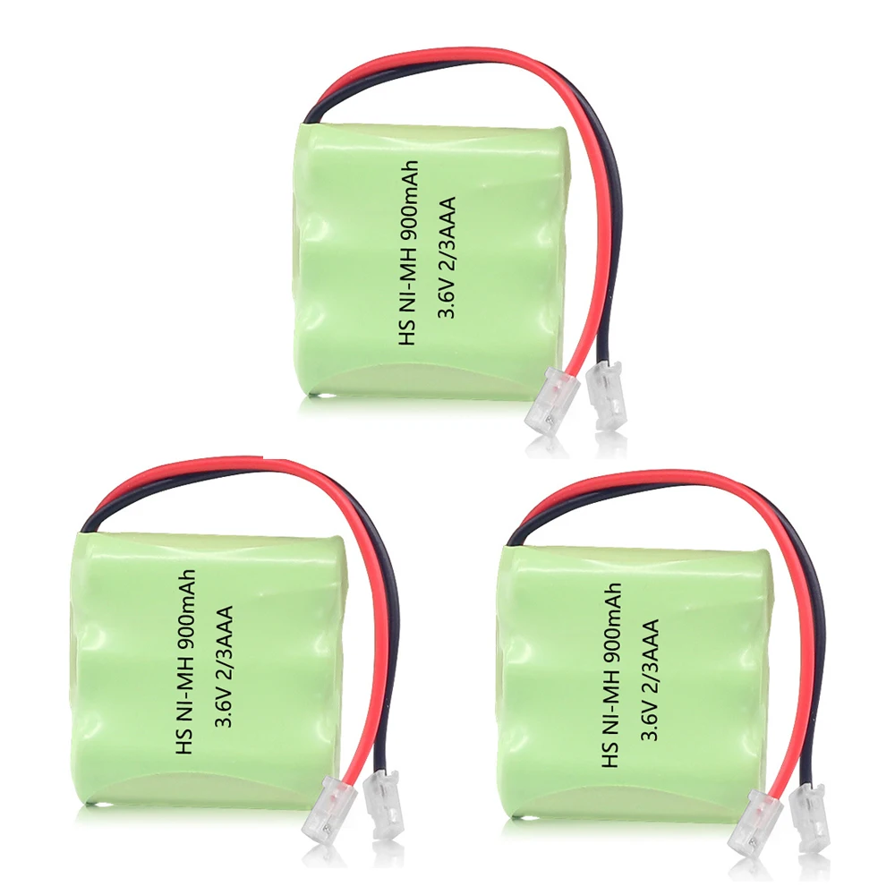 3.6V NMMH Rechargeable 2/3AAA battery pack 3.6V 700mah 900MAH 2/3 AAA ni-mh cell for RC toys cordless phone accessories 1-5PCS