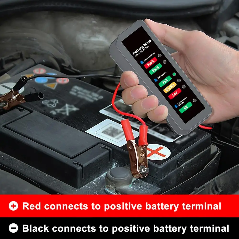 12V car battery tester, Alternator Tester Automotive,Battery System Analyzer Charging & alternator to Check Checker, Batter G5L5