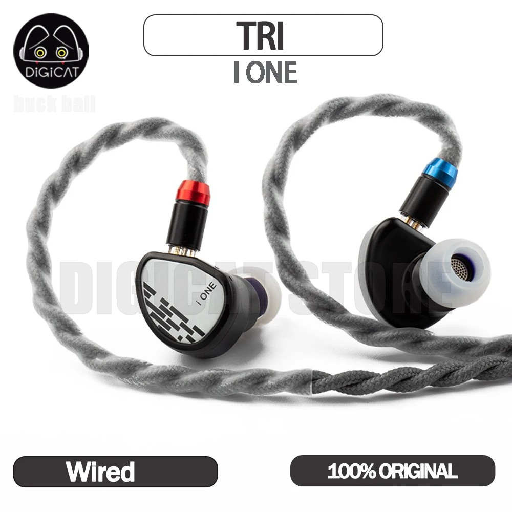 TRI I ONE Earbuds Surround Ear Wired Headphones Dynamic Unit HIFI Music Earphones In-Ear Custom CNC Office Gaming Earphones Gift