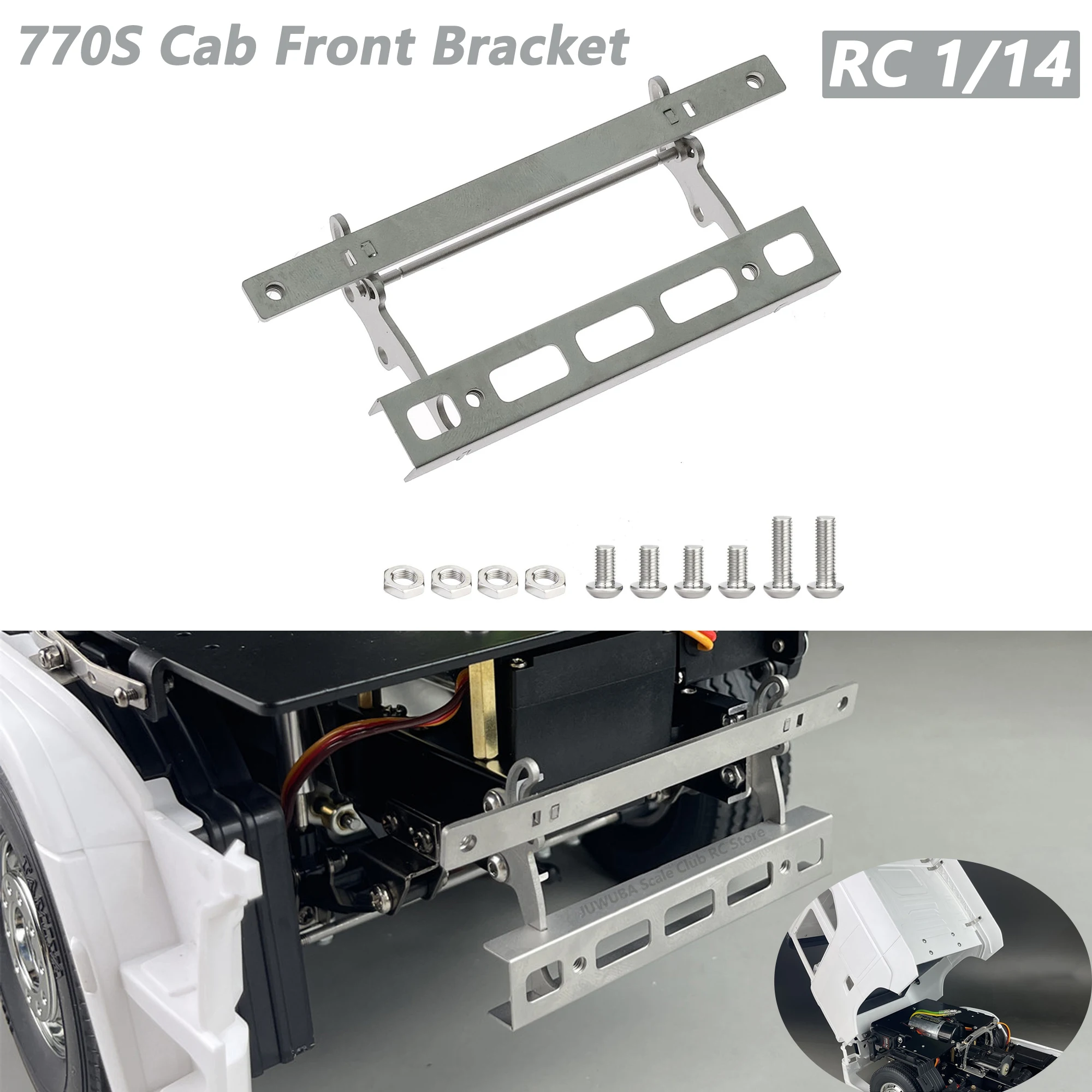 770S Cab Front Bracket Swivel bracket Flip Hinge for 1/14 Tamiya RC Truck Trailer Scania 770S Cars DIY Toy Upgrade Accessories