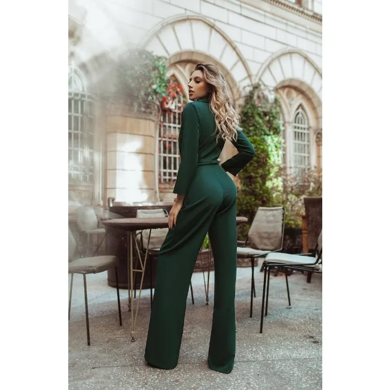 الربيع الصيف النمط الصيني الجديد بذلة Surplice صد طويلة الأكمام منتصف الخصر أنيقة الأعمال ملابس مكتب غير رسمية العصرية شيك #6