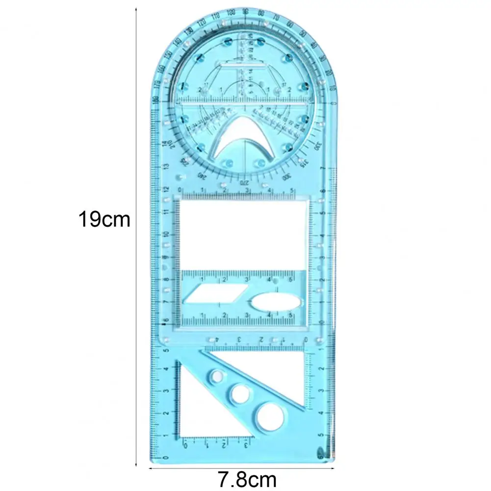 Student\'s Ruler Drawing Ruler Multifunctional Precise Plastic Clearly Scaled Measuring Ruler Stationery Office School Accessory