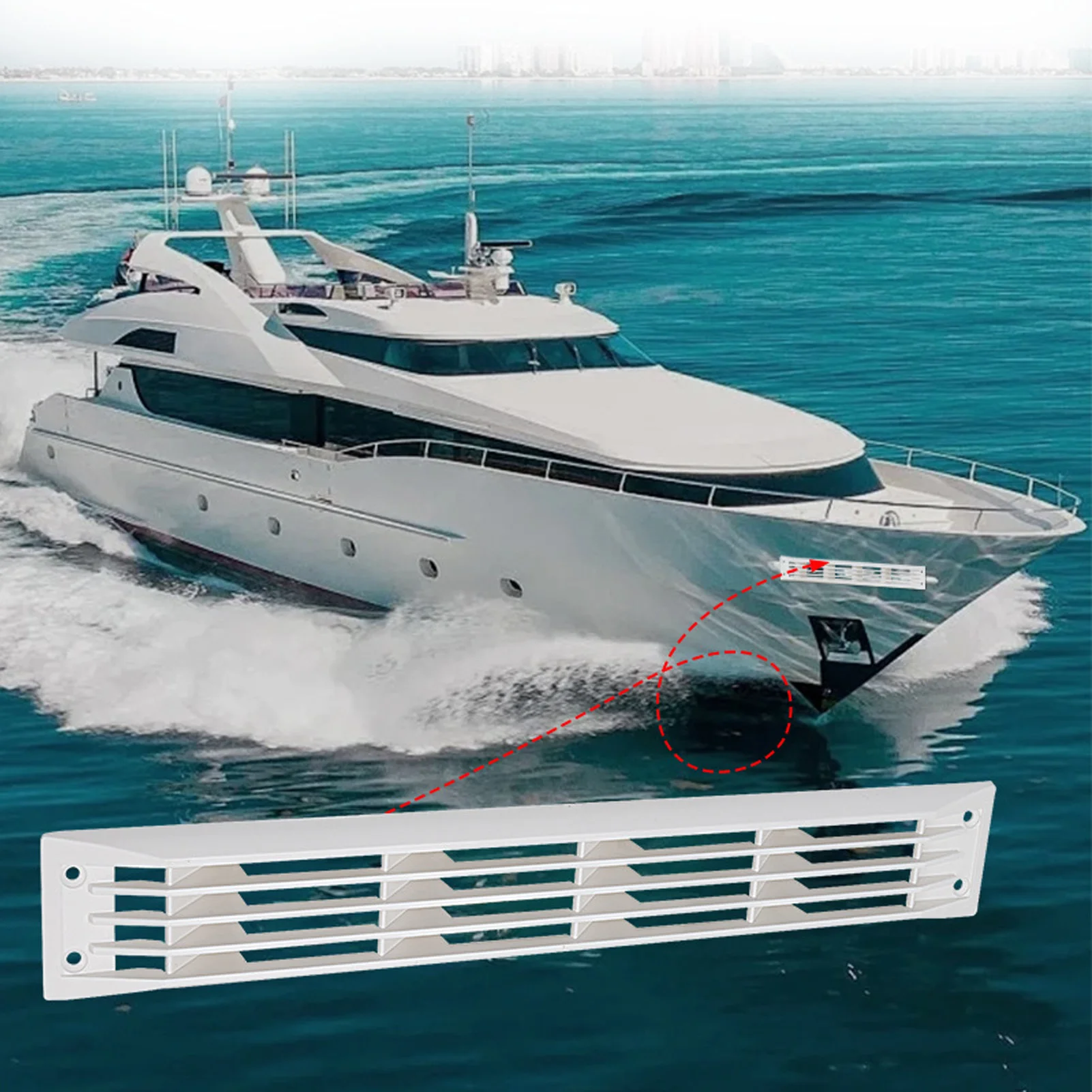 RV Exhaust Vent Cover Grille Mesh Type Stylish Motorhome Outside Sidewall Vent for Boat Yacht Trailers RV Exhaust Vent Cover