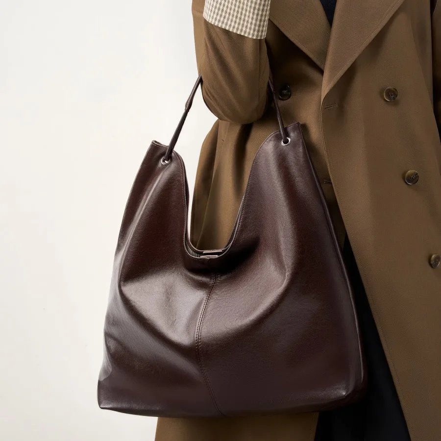 2026 Fashion Kite Stray Underarm Tote Bag Large Capacity Soft Leather Versatile Single Shoulder Handheld Women's MK003