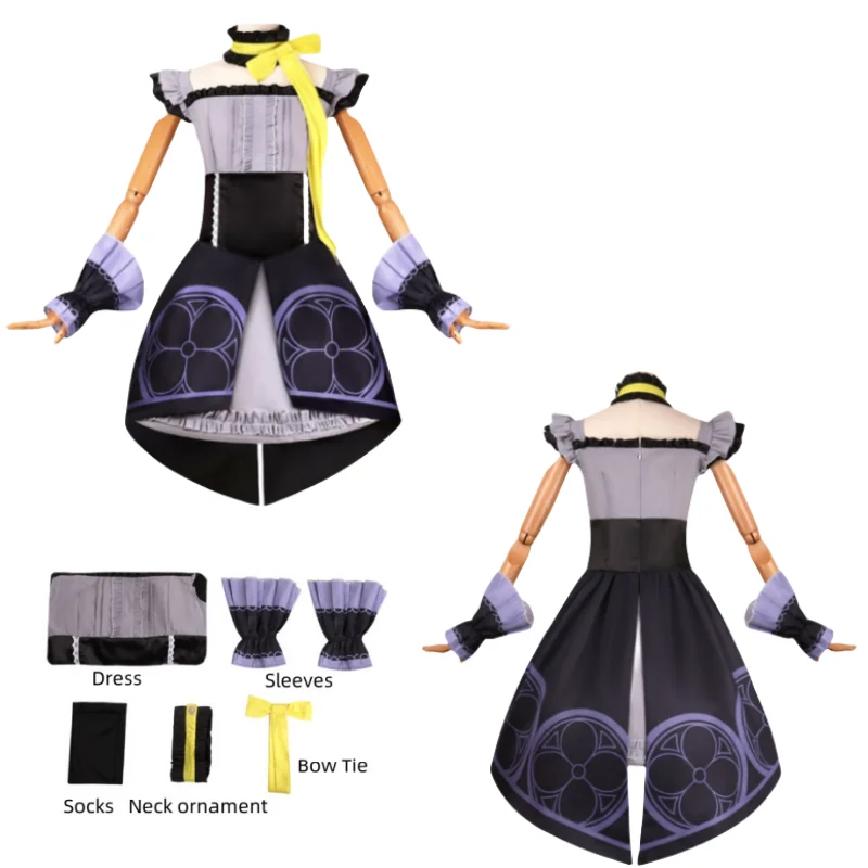 

Костюм для косплея Game Iochi Mari, черное вечернее платье, юбка Лолиты, парик для взрослых женщин, милый рождественский карнавальный костюм