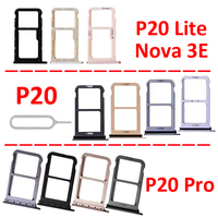 Phone SIM Chip Card Tray For Huawei P20 Lite Nova 3E New SIM Micro SD Card Adapter Holder Pocket For P20 Pro Black