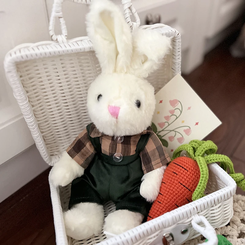 new Couple Little Rabbit Plush Toy Doll bunny with clothes Kid Doll Birthday Gifts kids Baby Accompany Toys Christmas gift