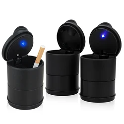 Carro Cinzeiro LED Portátil One Touch Abrir Indicador Automático Luz Azul Retardador De Fumaça Charuto Ash Tray Acessórios Do Carro