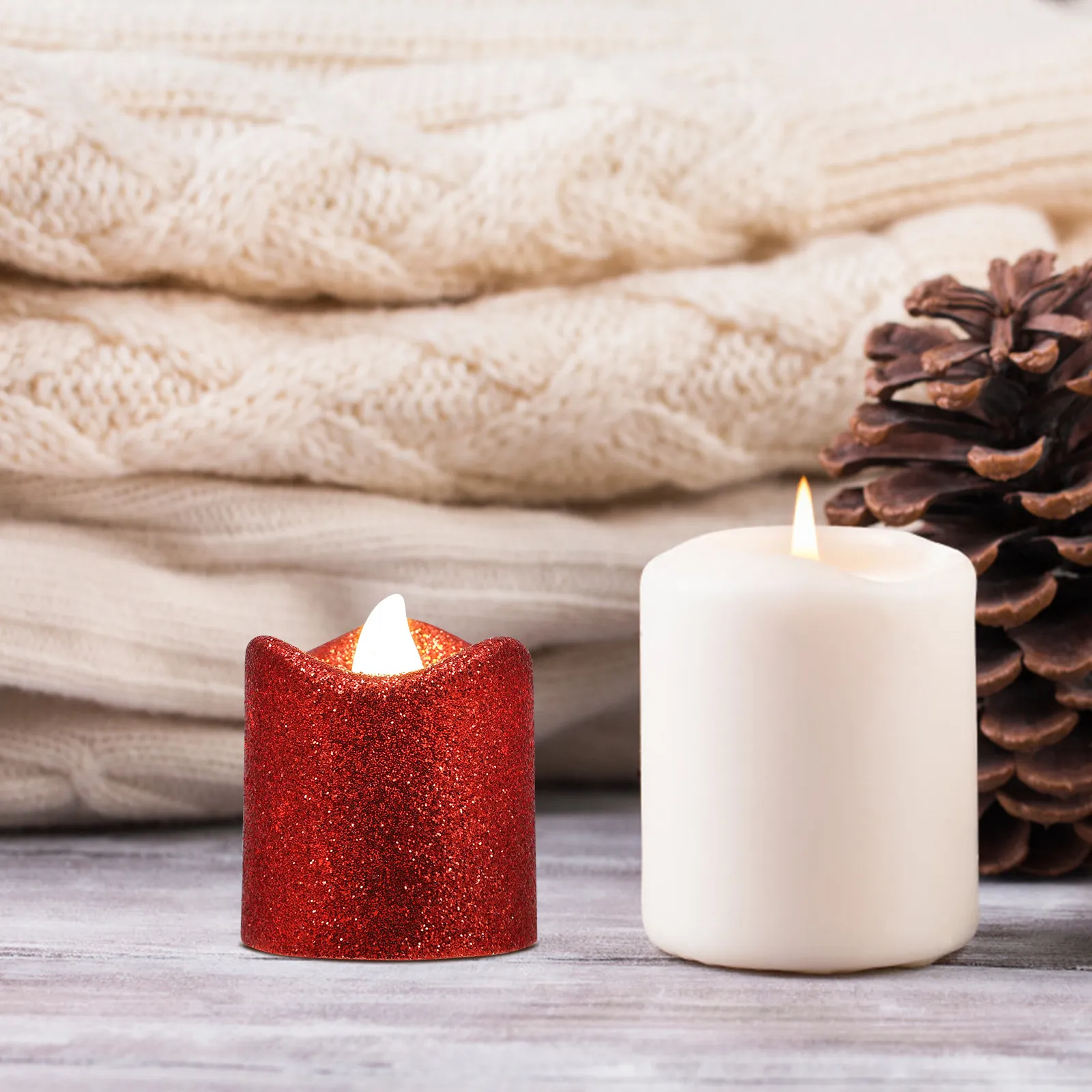 

24 шт. маленьких светодиодных электронных светильников без пламени, электрические лампы для декора дома, свадьбы, вечеринки, атмосферное освещение