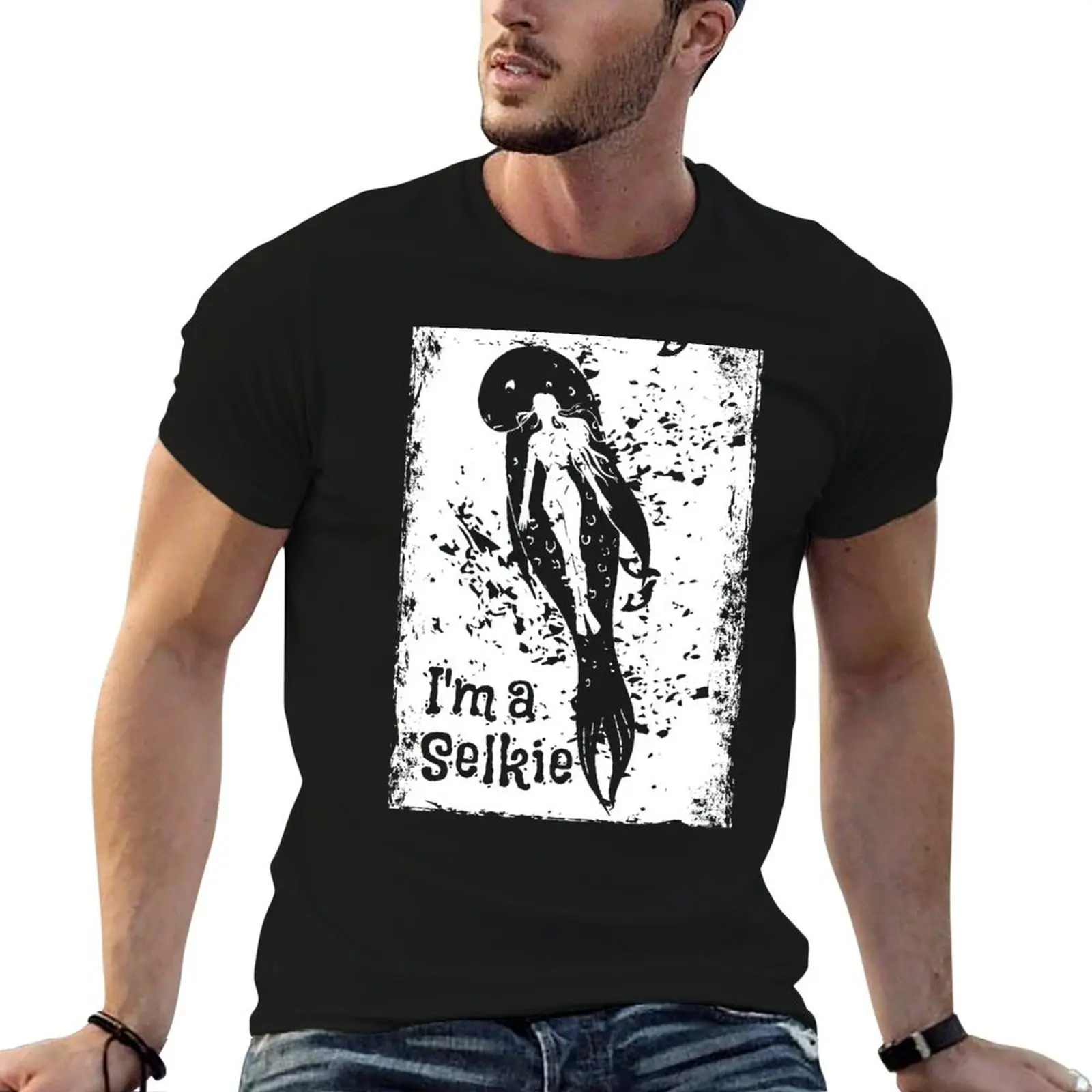 T-shirt I Am A Selkie, I Belong in the Sea, coupe ajustée, à manches courtes, pour la course à pied