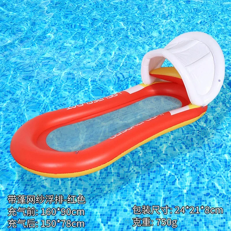 Zwembadvlotten Opblaasbaar Ride-ons Spelen Waterpret Vouw PVC Bank Opblazen Lounge Stoel Drijvend Zomer Zwemmen Kust Strand 150cm