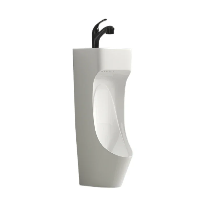 Integrated wash basin intelligent automatic sensor wall-mounted men's urinal, household ceramic