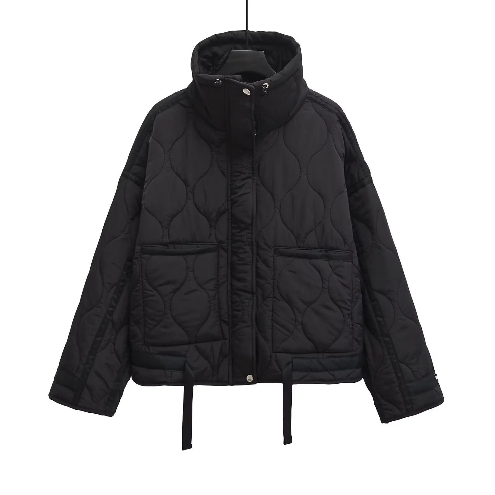Padded Coat American Retro High Neck Parkas Warm Woman Winter Coats Winter Parkas For Women Elegant Luxury Women's Coat