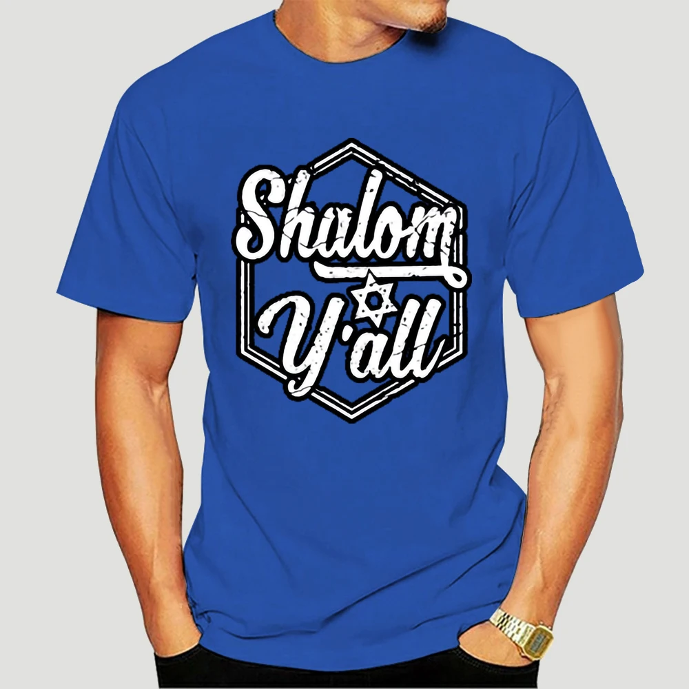 Camiseta de Shalom Yall para hombre, divertida camiseta informal de algodón, regalo divertido de Israel, envío directo, 6229X