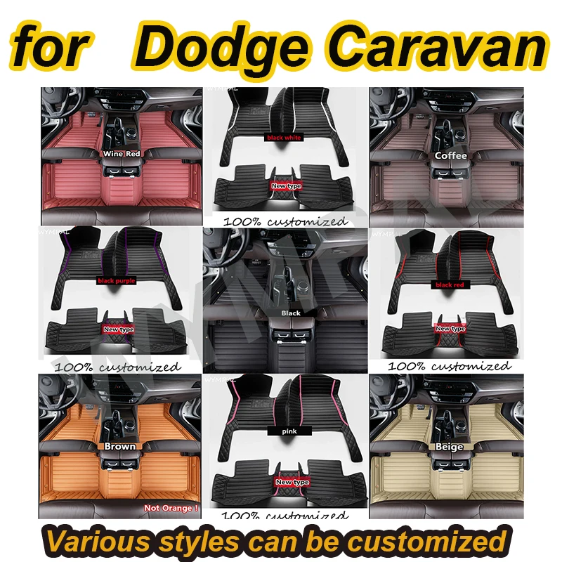 

LUXURY Custom Car Floor Mats For Dodge Caravan 2007-2013 Auto Carpets Foot Coche