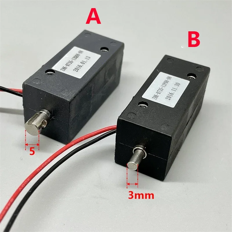 1PC ZHK-0735 DC 12V DC Solenoid Electromagnet Self-holding Suction Push-Pull Type Electric Solenoid Magnet for Electronic Lock