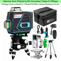 KaiTian Cross Laser 360 Levels Tripod Green Line Professional Self Leveling Vertical&Horizontal Nivel Laser Level Stand Receiver
