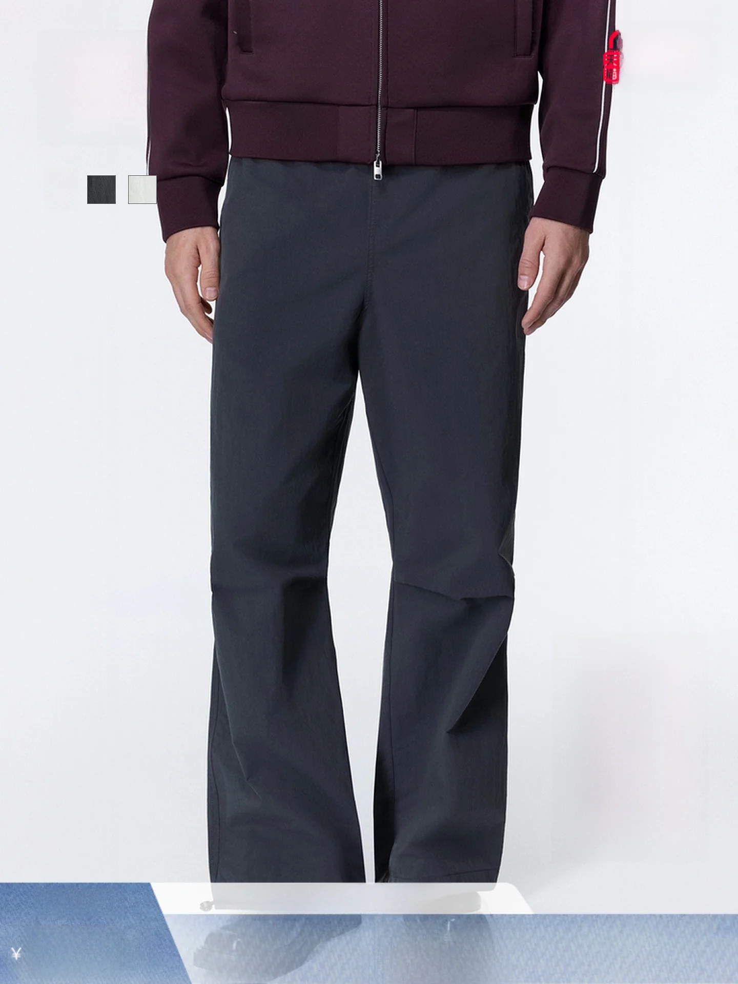 

H&M Men's Casual Pants Spring 2026 New Sle Wide Leg Straight Outdoor Parachute Trousers Comfortable Loose Fit Daily Wear