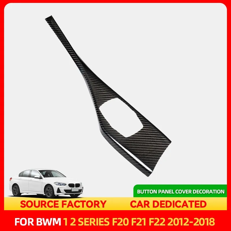

Styling Mouldings Hot Real Carbon Fiber LHD Multimedia Button Panel Cover Sticker For BMW 1 2 Series F20 F21 F22 F23 2012-2018 I