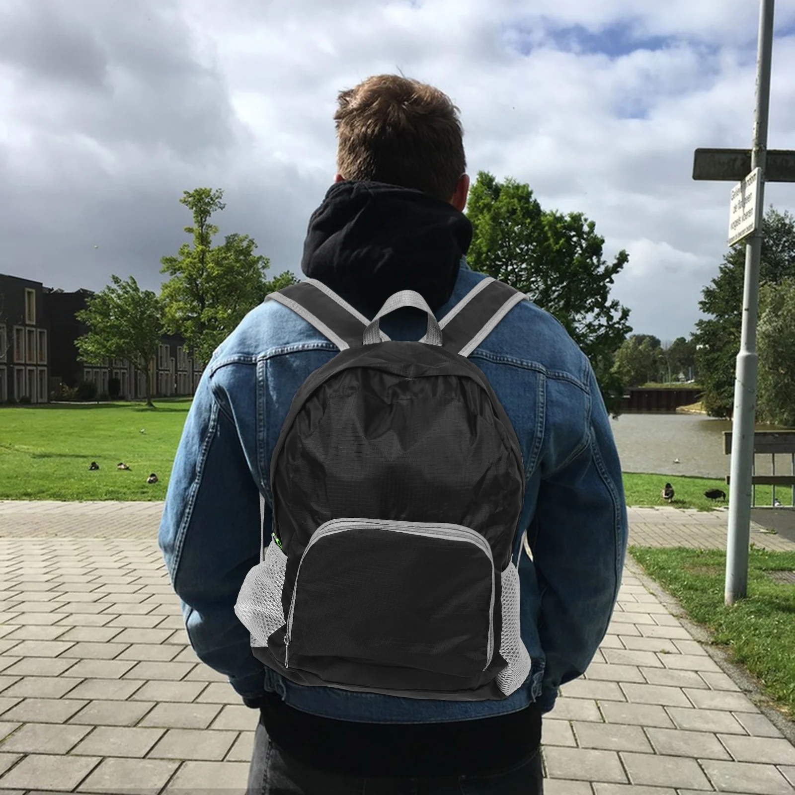 

Foldable Backpack Mountaineering Large Capacity Water Resistant Outdoor Hiking Camping School Travel Collapsible Bag