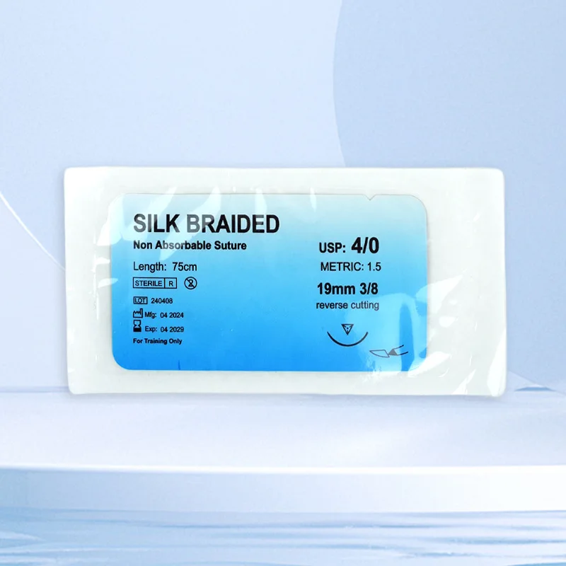 5 قطعة خياطة الأسنان إبرة جراحية للأسنان موضوع طبي خياطة الممارسة الجراحية عدة مظاهرات التدريس 2/0 3/0 4/0