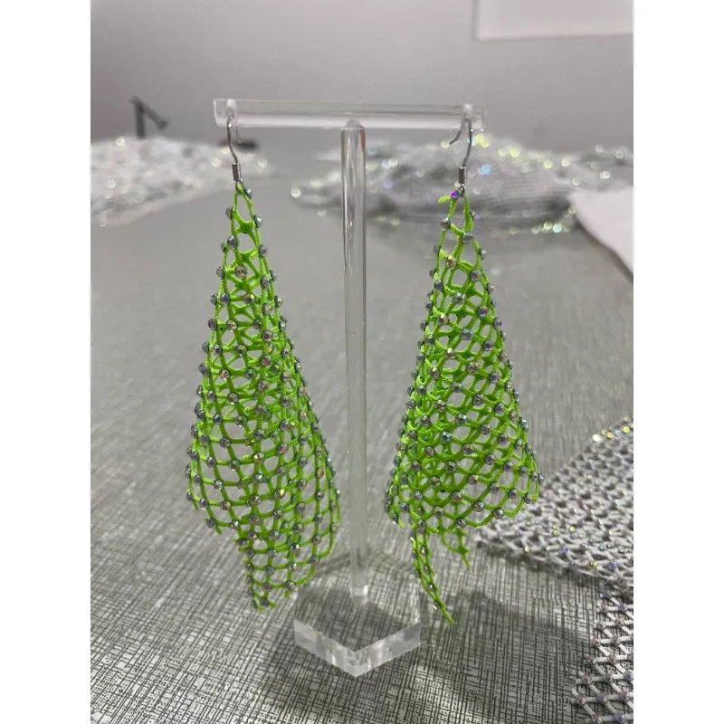 Customized Belly Dance Earrings Handmade Color Diamond Female Dance Performance Accessories Earrings