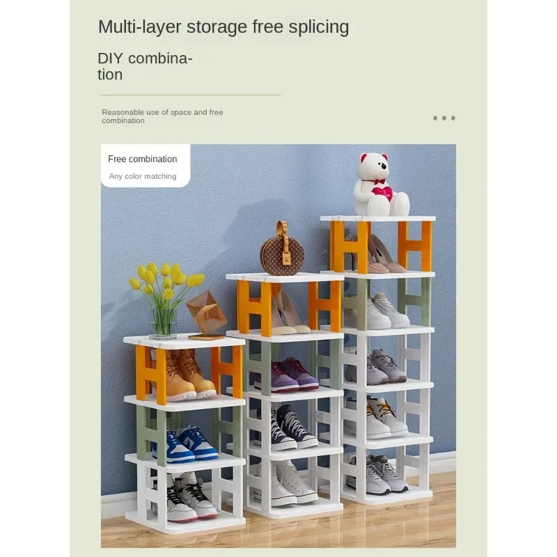 Simple shoe rack Multi-storey corner indoor storage rack at home entrance Small narrow shoe cabinet in dormitory