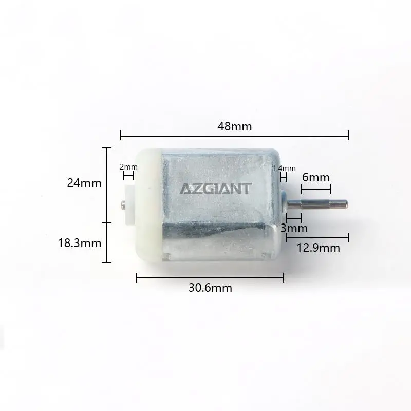 AZGIANT Car Lock Block &Toy&Electric Tool Motor FC280 48mm Knurled Shaft DC 12V 15000RPM CCW Low Noise Anti-Rust Hot Sale