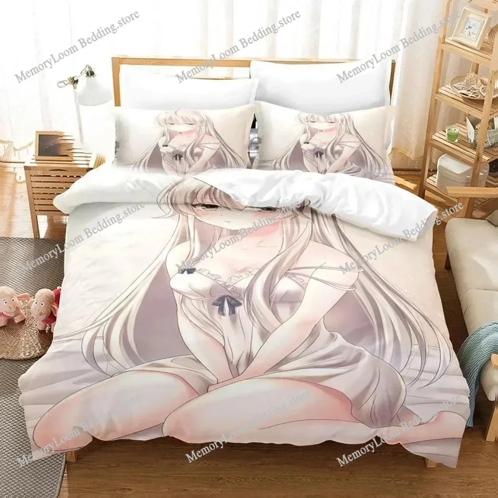 3D Printed Yosuga No Sora Kasugano Bedding Set Anime Duvet Cover Double Twin Full Queen King Adult Kids Quilt Cover
