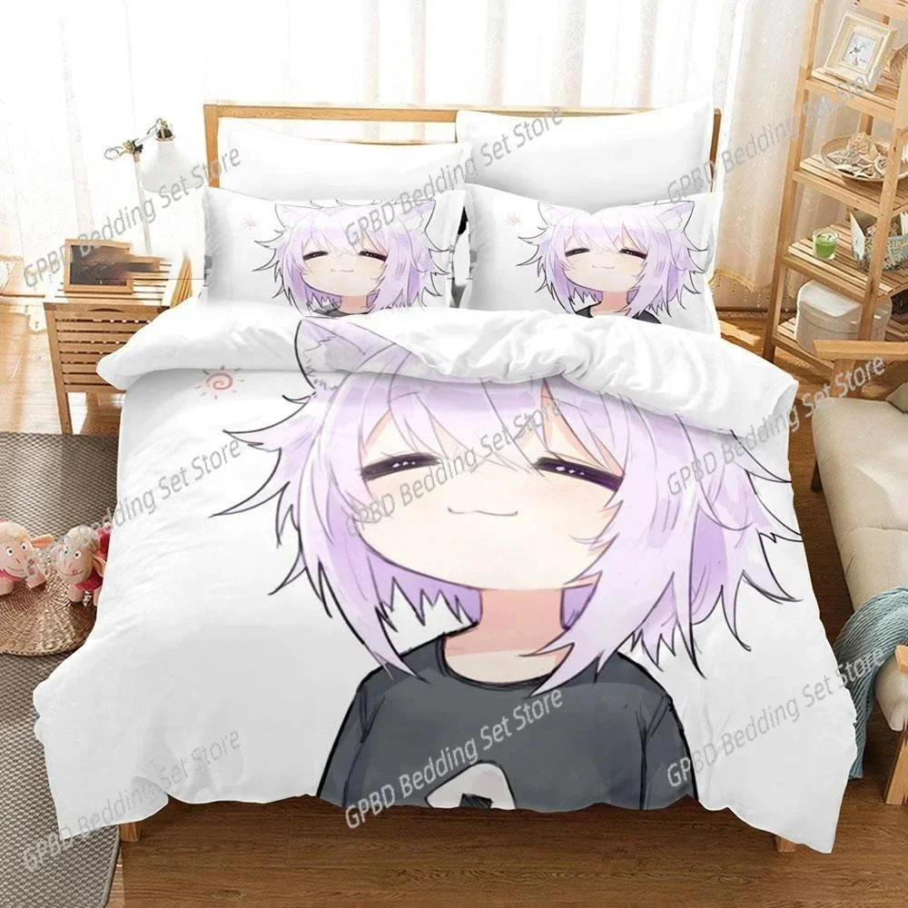 

Anime Nekomata Okayu 3D Bedding Set Duvet Cover Pillowcases Single Twin Full Queen King Size Home Decor Quilt Boys Gift Quilt Co