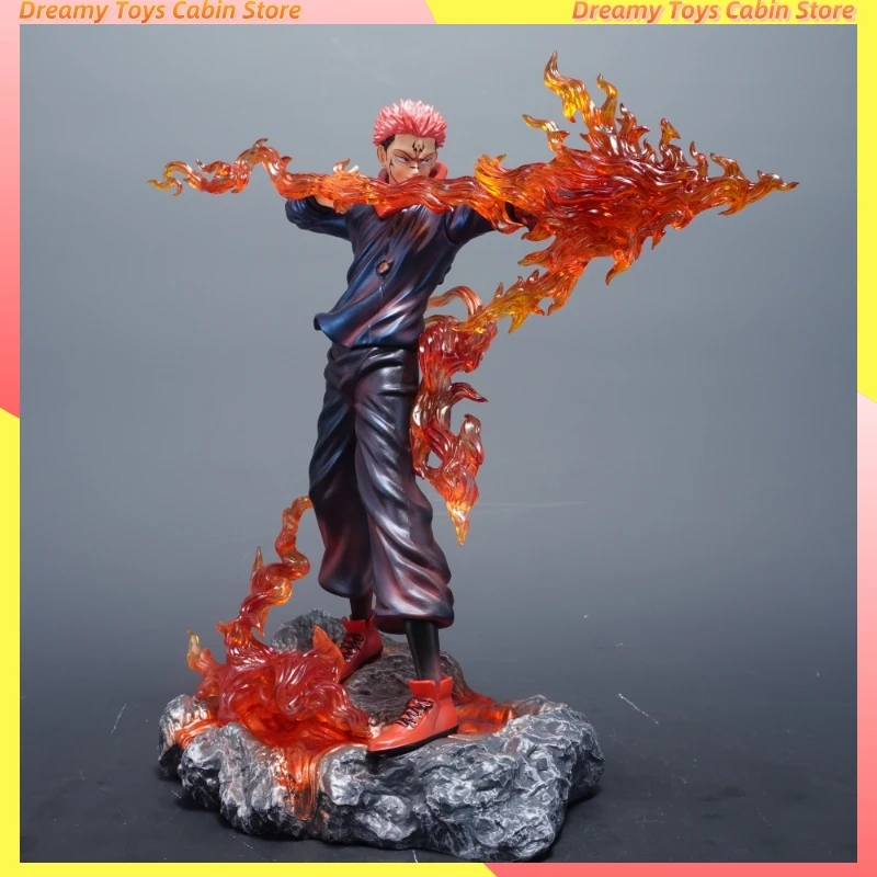 

30cm Jujutsu Kaisen Anime Action Figure - Yuuji Itadori Sukuna Standing Pose Cursed Flame Arrow Firing Statue Model Collectible