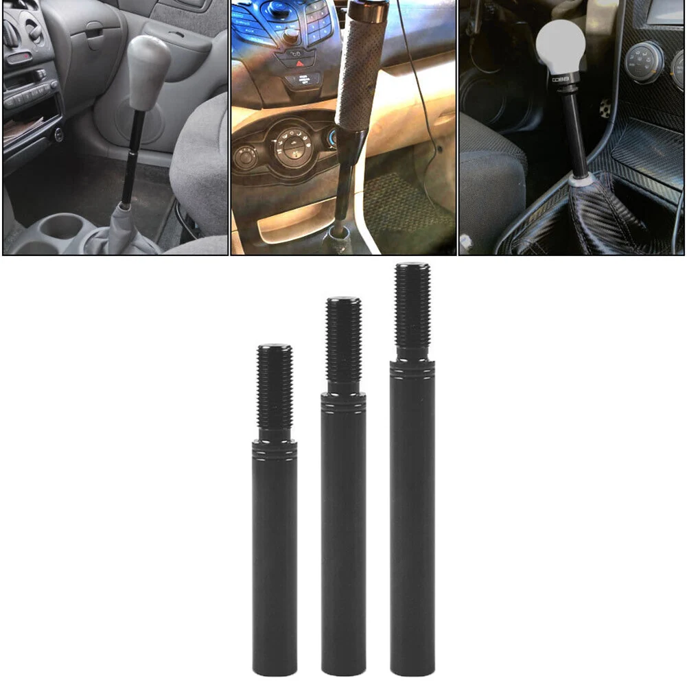 3Inches  3.5Inches  4Inches Aluminum Shift Knob Extender Extension Lever Gear Manual Shifter Rod Fit For Manual Shifter M12X1.25
