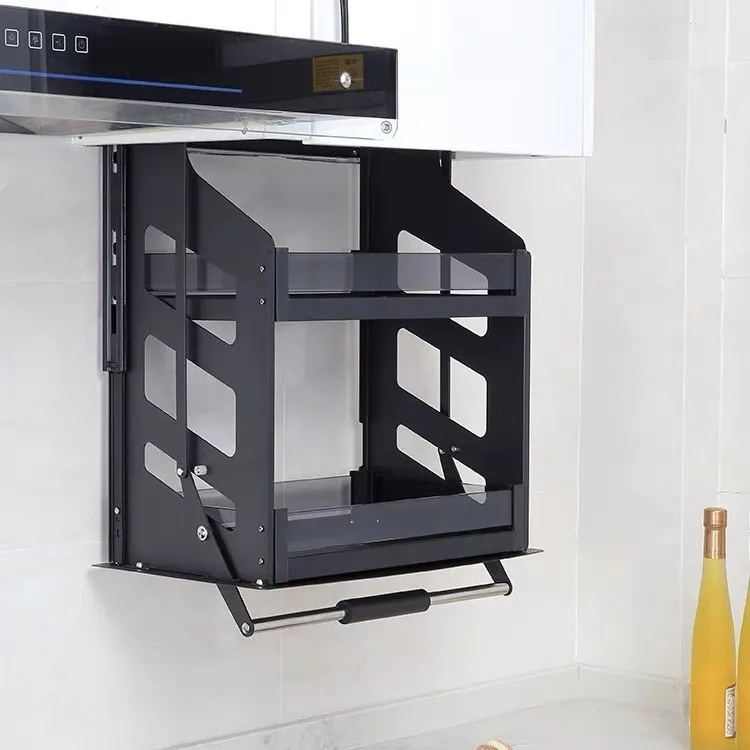 Küchenschrank, Hubschrank, oberer Wandschrank, vertikales, herunterklappbares, anhebbares Lagerregal