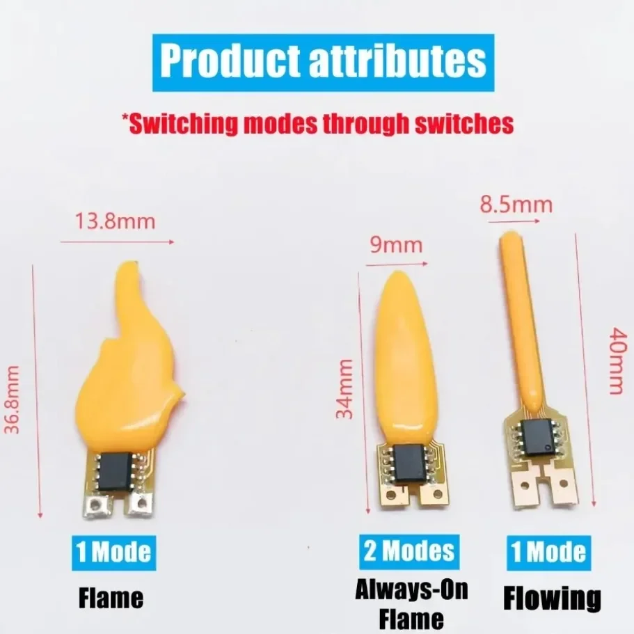 DC3V LED لهب خيوط فلاش تتدفق الشموع اديسون لمبة LED خيوط ديود حفلة عيد ميلاد الديكور إكسسوارات مضيئة DIY بها بنفسك #5