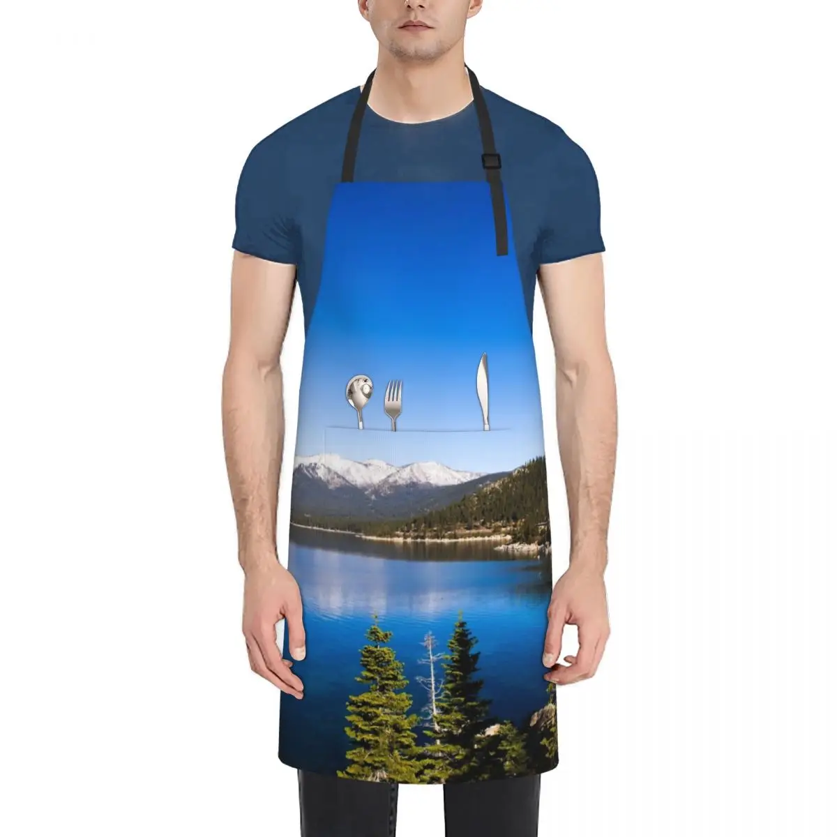 

Lake Tahoe, California Apron Men's Kitchen with personal logo Apron