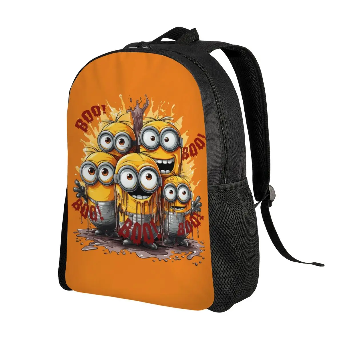 Aangepaste Minions Halloween BOO laptoprugzak dames heren casual boekentas voor schoolstudenten tassen