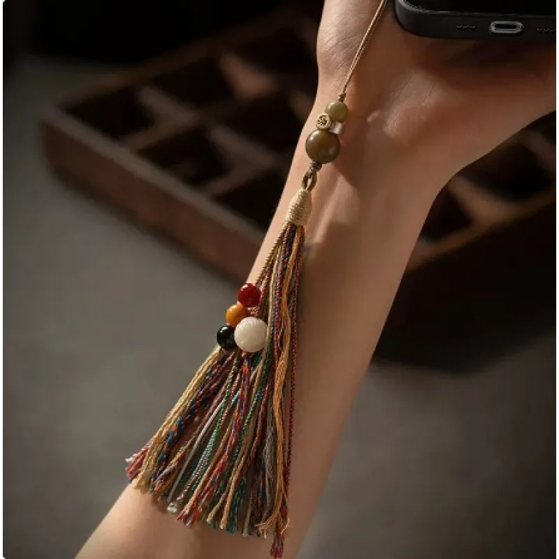 

Original Sterling Silver Zodiac Life Like Bodhi Men And Women Tibetan Braid Rope Mobile Phone Charm Hanging Ornament Lukcy Chamr