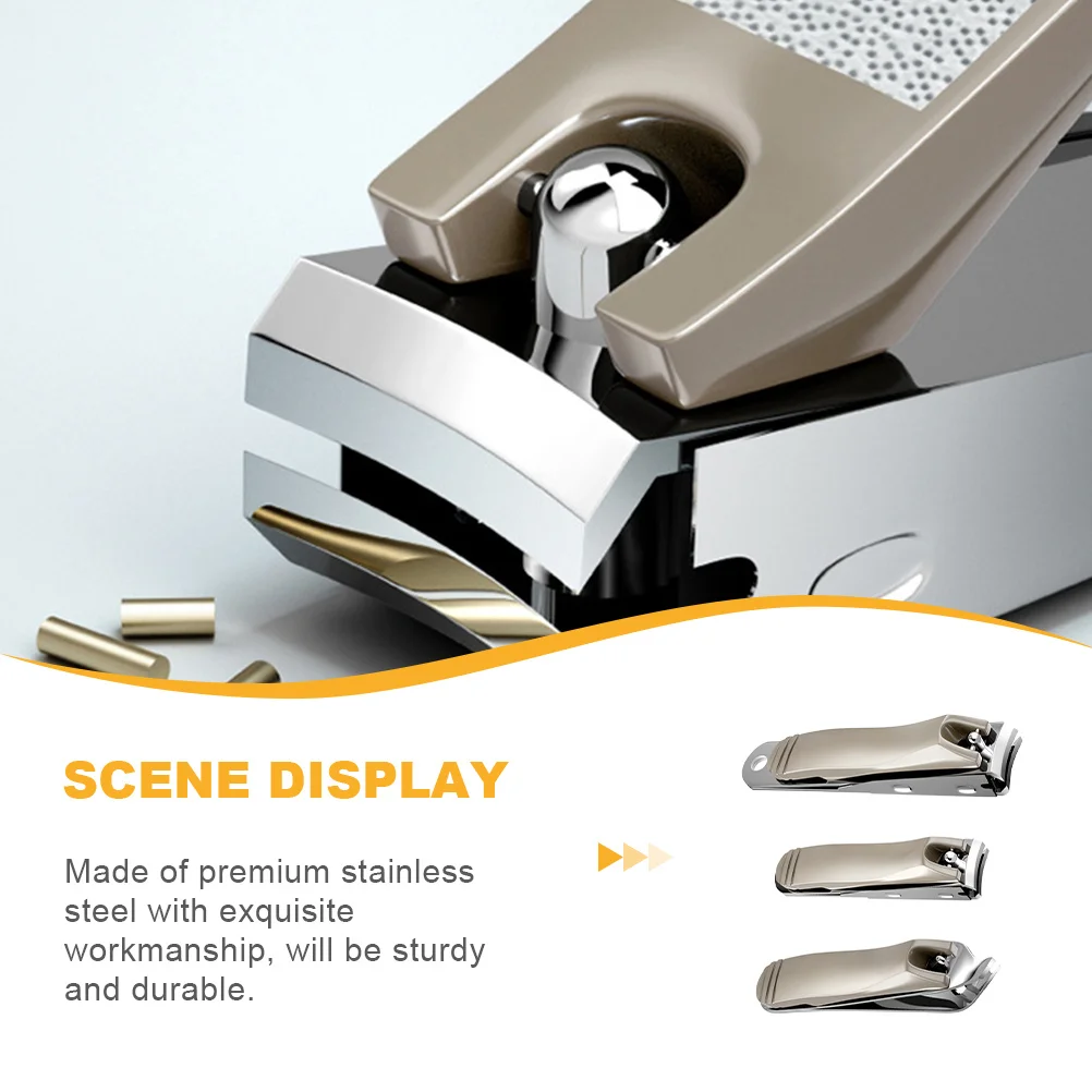 

3Pcs Nail Clippers Stainless Steel Trimmer Fingernail Toe Clipper Set Premium Quality Durable Nail Cutter Toenail Clipper