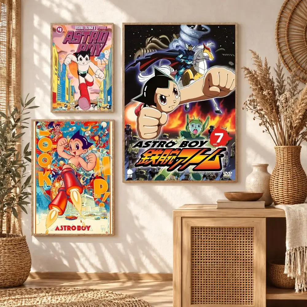 Mighty Atom Painting Calligraphy Modern Canvas Wall Art Prints for Living Room Decor | Wall Decals