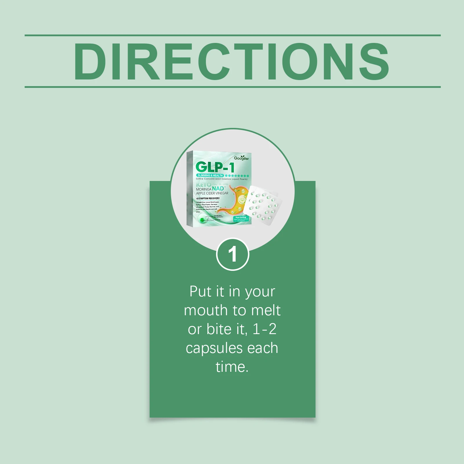 Googeer GLP-1 خرز العناية بالأمعاء، علاج الجسم