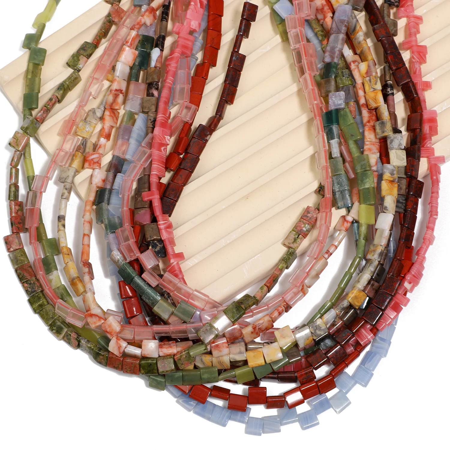 Natural Double Hole Stone Beads Diy Charm Bracelet Necklace Spacer Loose Bead For Jewelry Making Handicrafts Accessoryies