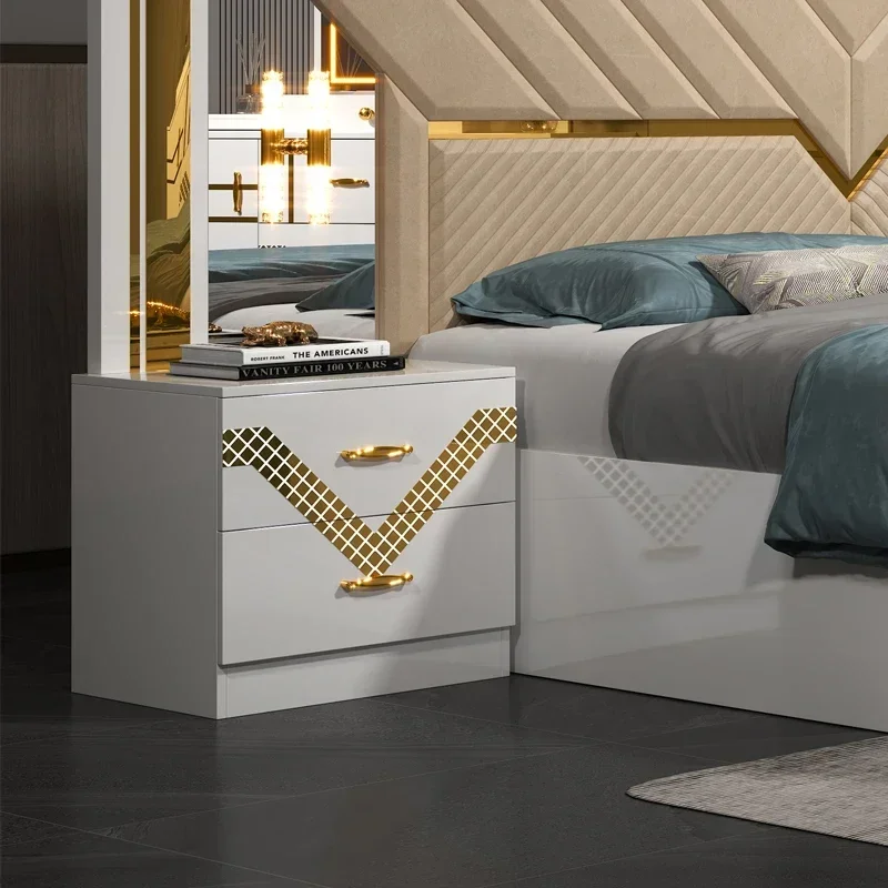 

Cheap Wholesale Wooden King Bed Leather Headboard Master Room Luxury Full MDF Modern Bedroom Furniture Set