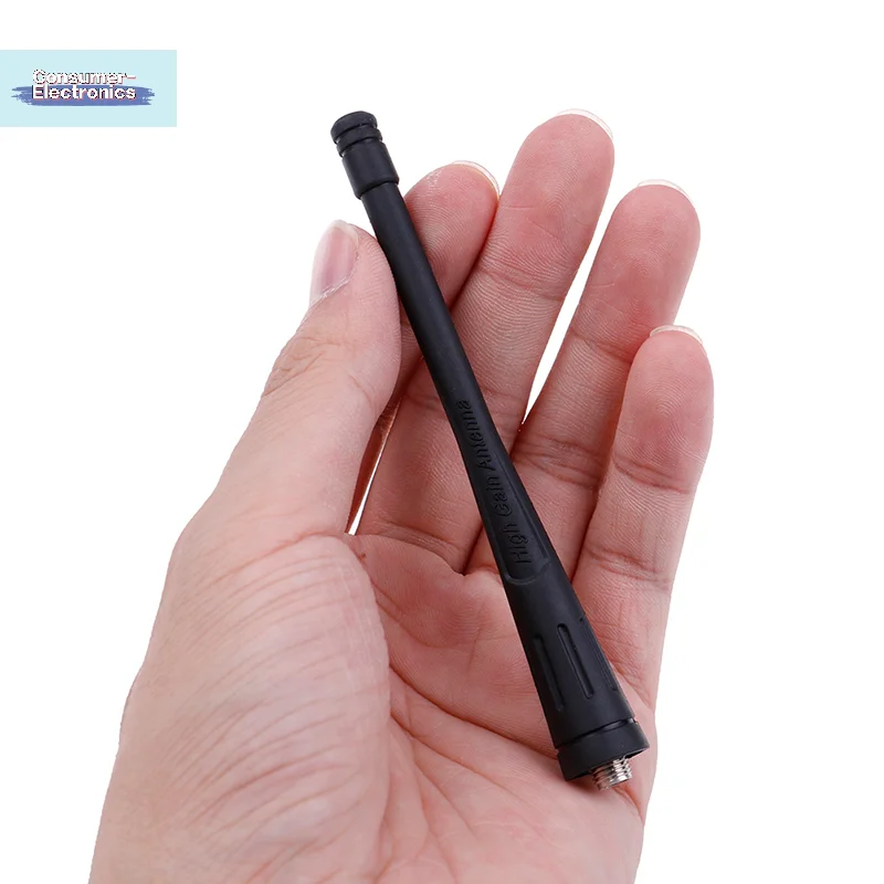 【1Pc Black High Gain Sma Female Antenna For 888s Walkie Talkie Two-way Radio】