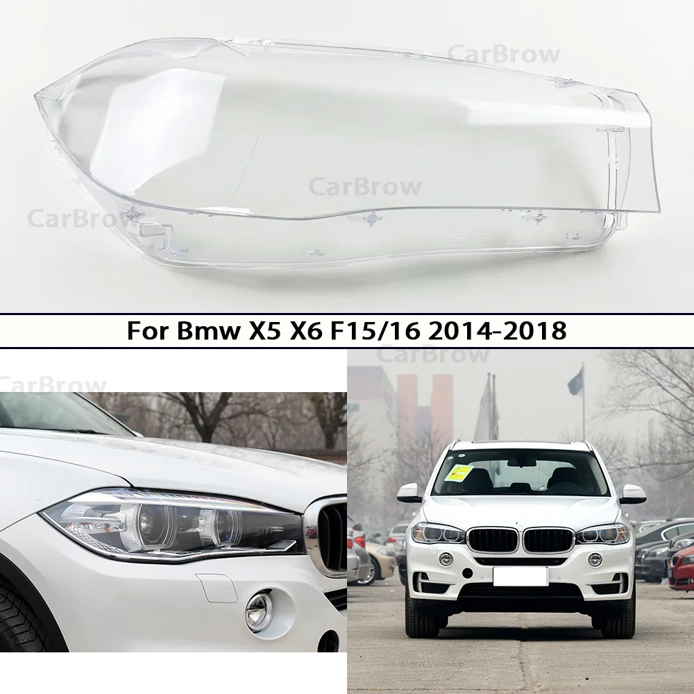 

Plexiglass Replace The Original Lampshade For BMW X5 X6 F15/16 2014-2018 Headlamp Lamp Cover Transparent Headlight Shell Lens