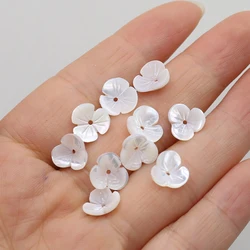 4Pcs Natural Shell Isolation Beads Clover Shell Flower Beads For Jewelry Making DIY Necklace Bracelet Earrings Accessory